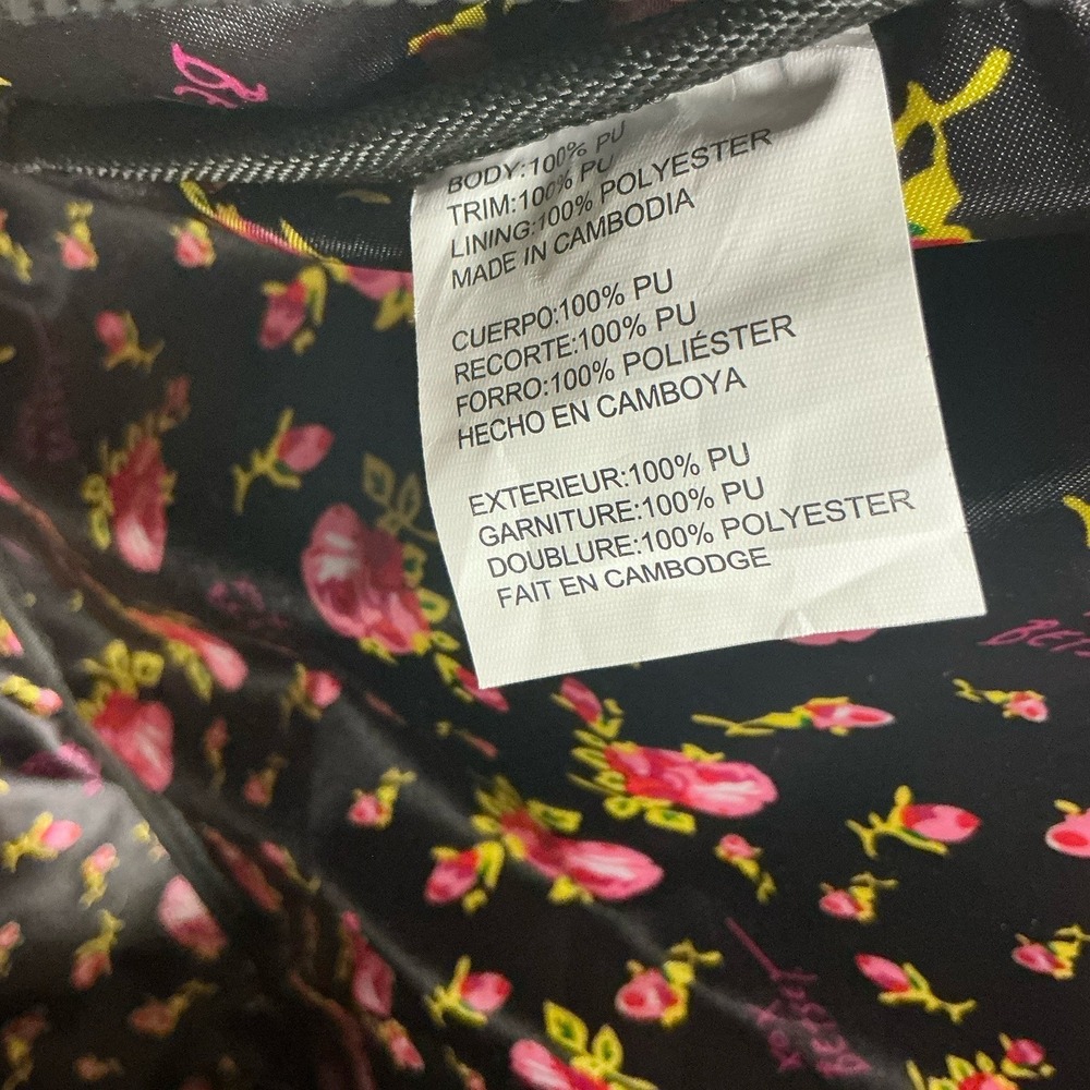 Betsey Johnson Logo Boston Terrier Print Backpack w/ 2 Zip Pockets - Picture 8 of 10